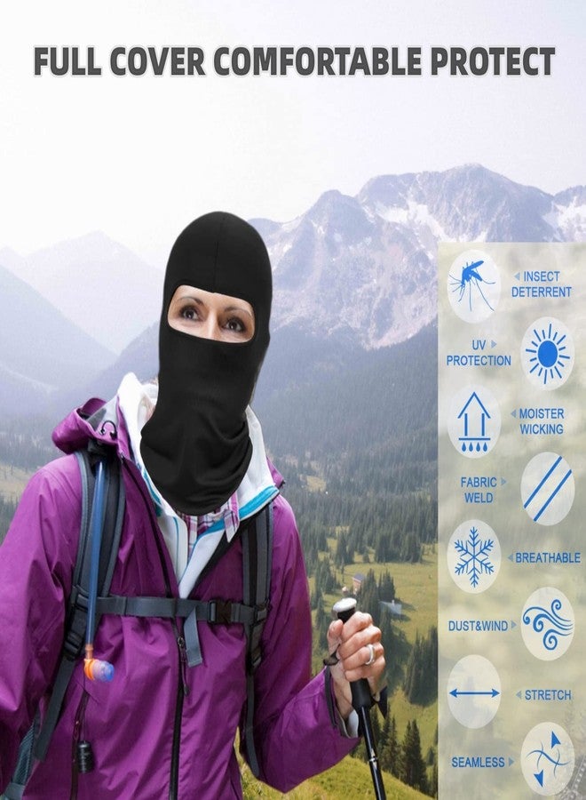 AZORINA Balaclava Face Masks Ski Mask: 6 Pack Full Face Cover Motorcycle Outdoor Protector Scarf Pooh Shiesty Mask for Men Women Black - Image 4